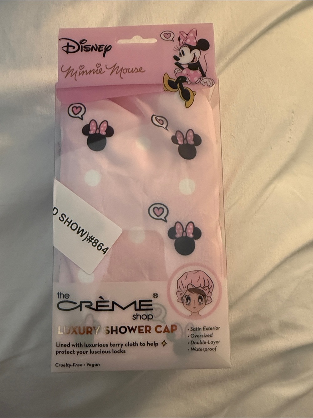 Disney Pink Minnie Mouse Polka Dot Shower Cap